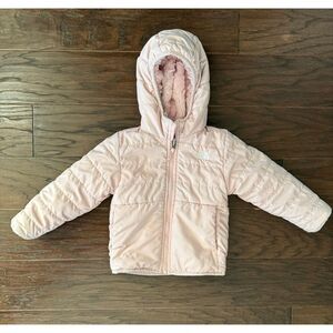 The North Face 2T Reversible Fleece Lined Pink Puffer Coat